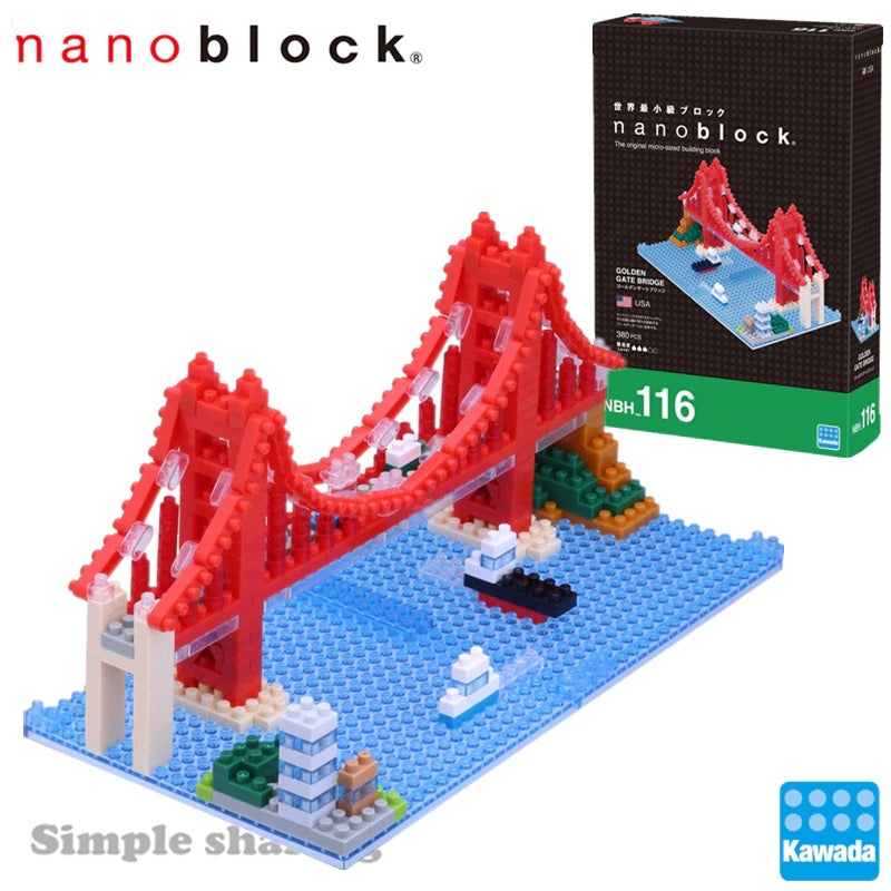 Nanoblock golden cheap gate bridge