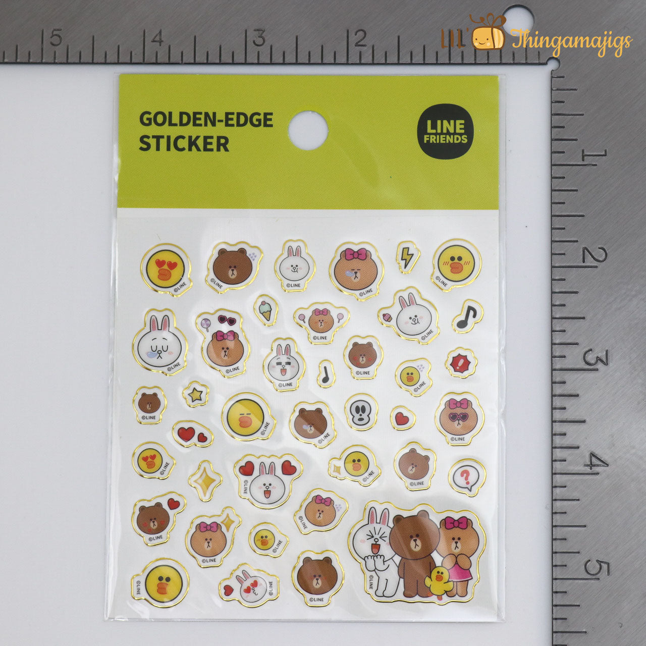 Line Friends Golden-Edge Sticker