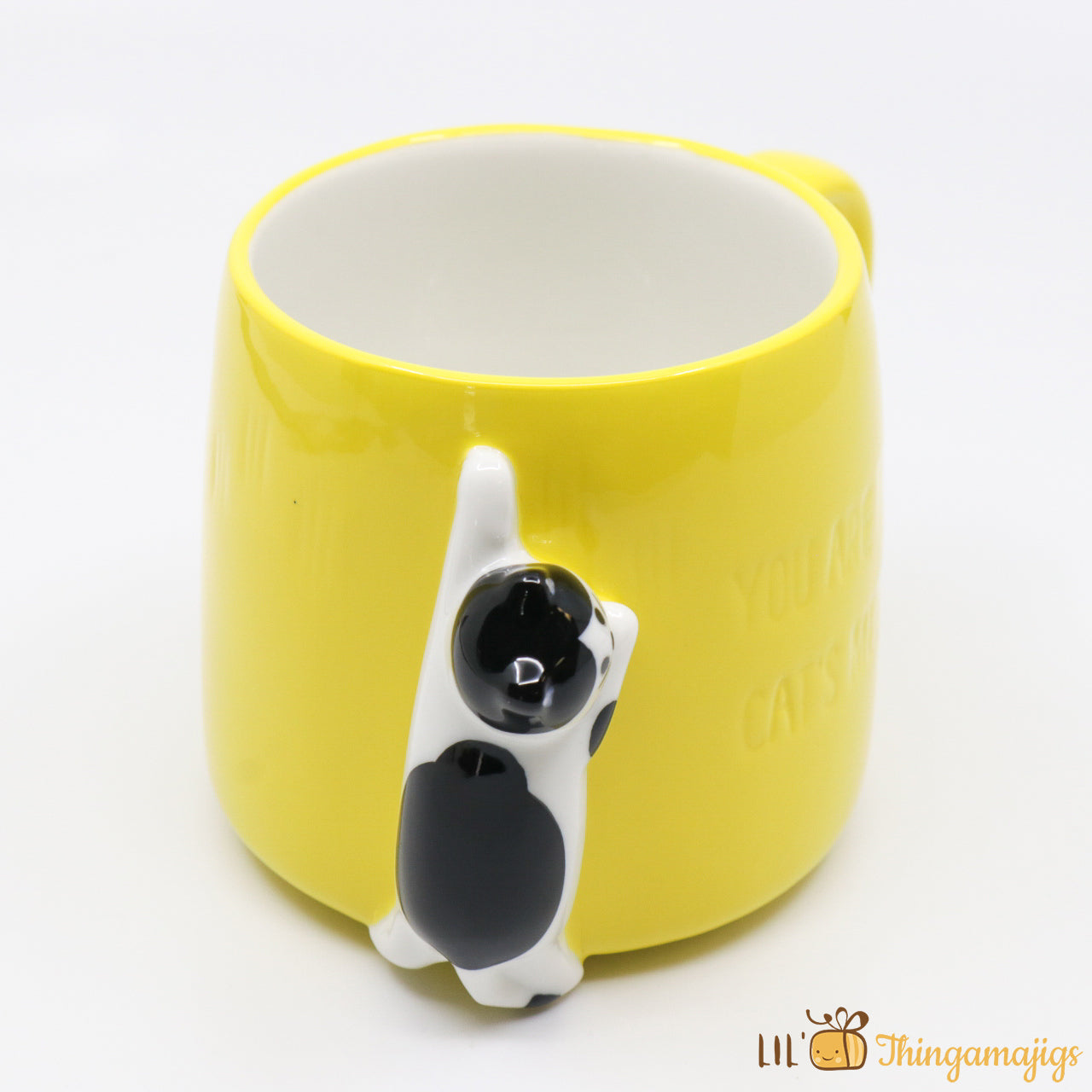 Decole Pastel Yellow Color Cat Mug