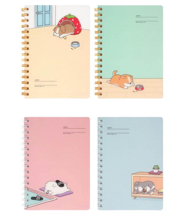[Bundle Set] Ssueim&Cclim - Sleeping Dog A5 PP Notebook (Set of 4)