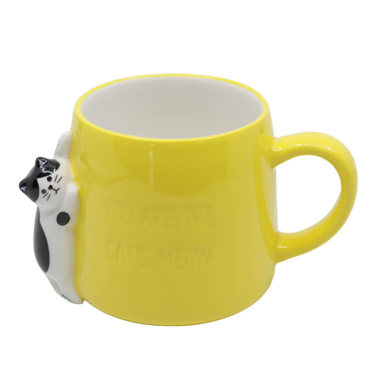 Decole Pastel Yellow Color Cat Mug