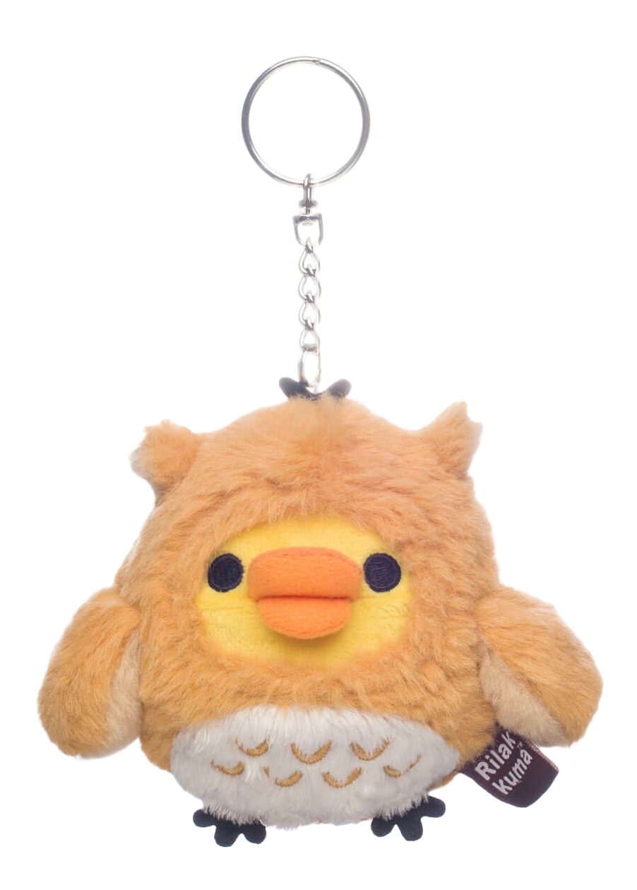 San-X Kiiroitori Dressed an an Owl 4" Plush Keychain