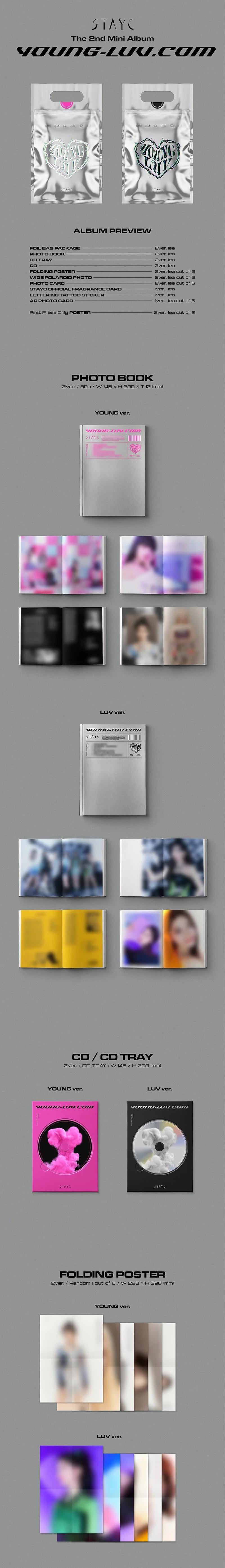 K-Pop CD Stayc - 2nd Mini Album 'Young-Luv.Com'