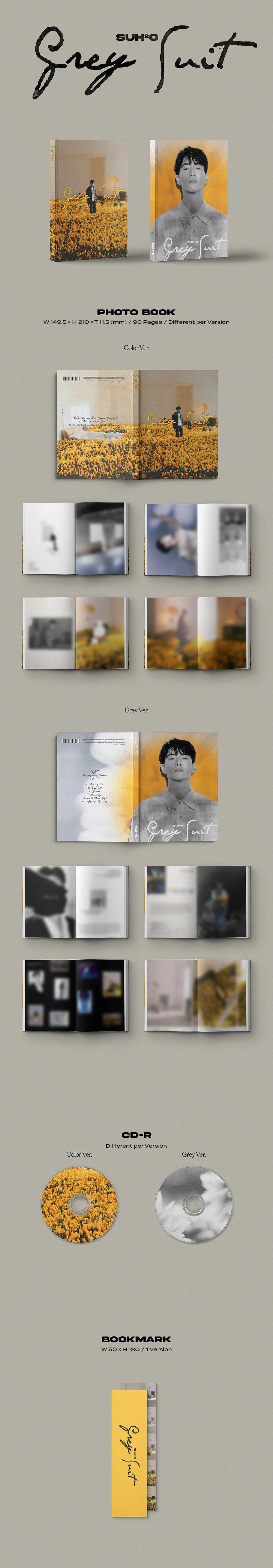 K-Pop CD Suho - 2nd Mini Album 'Grey Suit'(Photo Book Ver.)