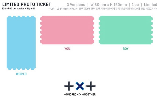 TXT LIMITED PHOTO TICKET-