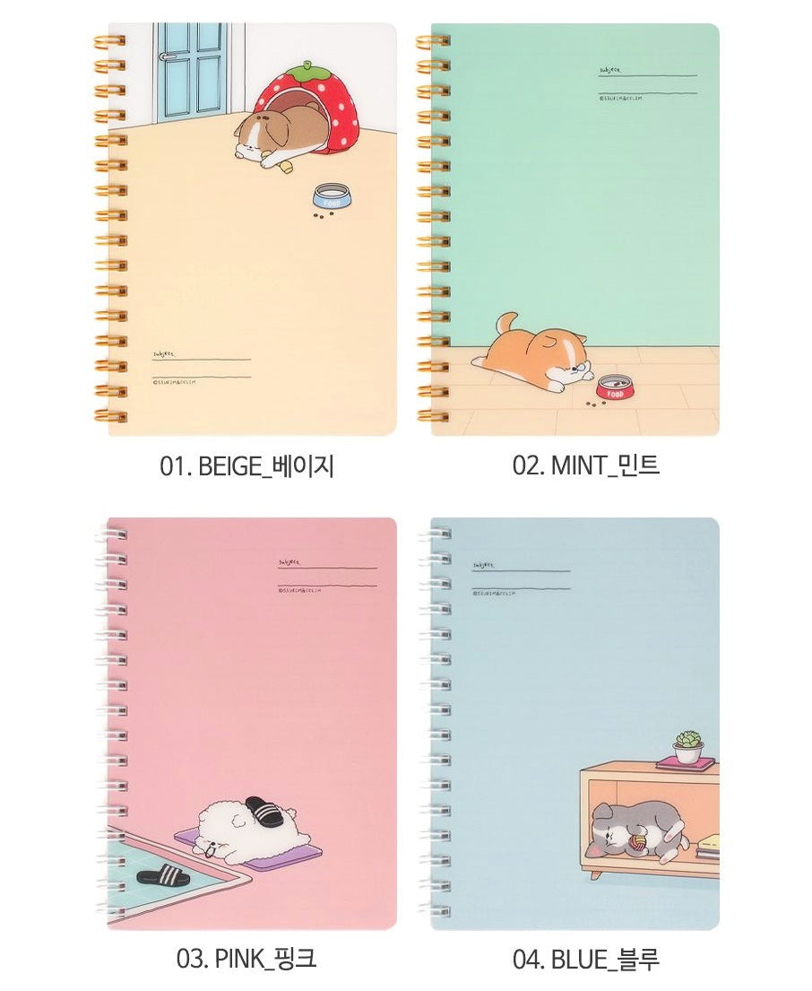 [Bundle Set] Ssueim&Cclim - Sleeping Dog A5 PP Notebook (Set of 4)