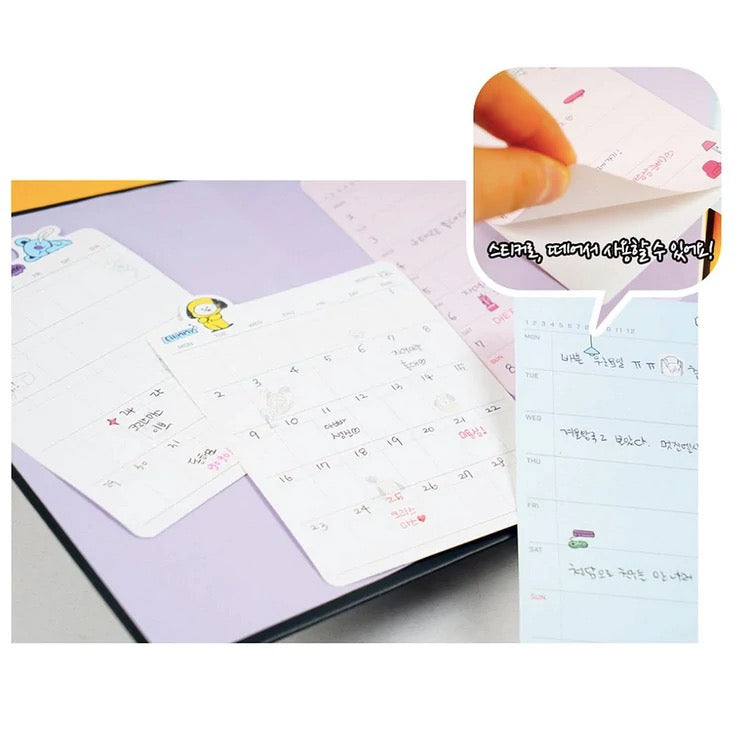 BT21 Monthly Schedule Stickers