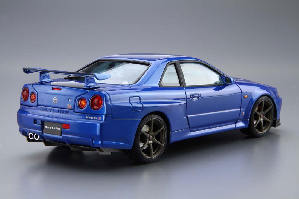 Nissan 2002 BNR34 Skyline GT-R V-spec II 1/24 Scale Model Kit