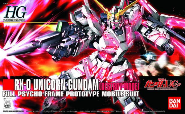 HG Universal Century #100 RX-0 Unicorn Gundam [Destroy Mode] 1/144