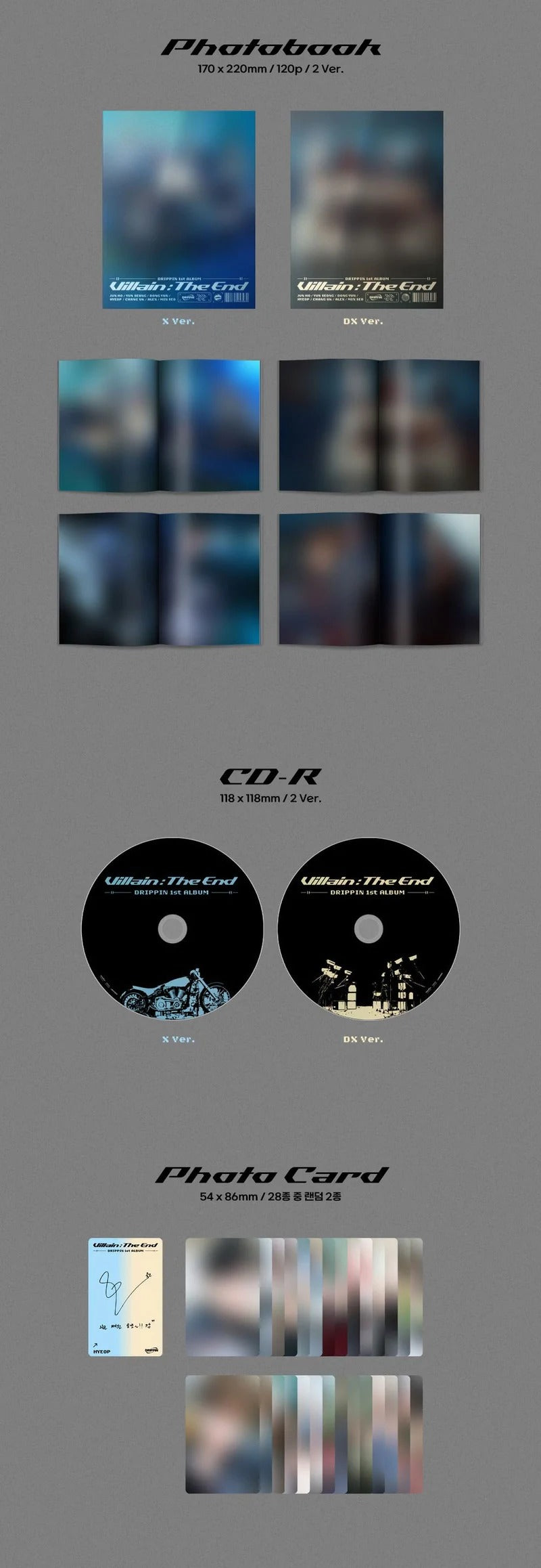 K-Pop CD Drippin - 1st Album 'Villain: The End'