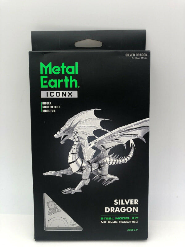 Metal Earth Premium Series ICONX - Silver Dragon
