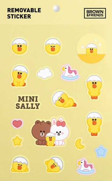 Line Friends[B&F] Mini Sally Removable Sticker
